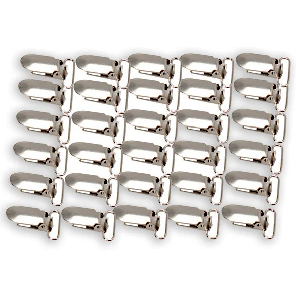

Functional 30PCS Suspender Clip 25mm For Overalls And Suspender Trousers Silver ETS88