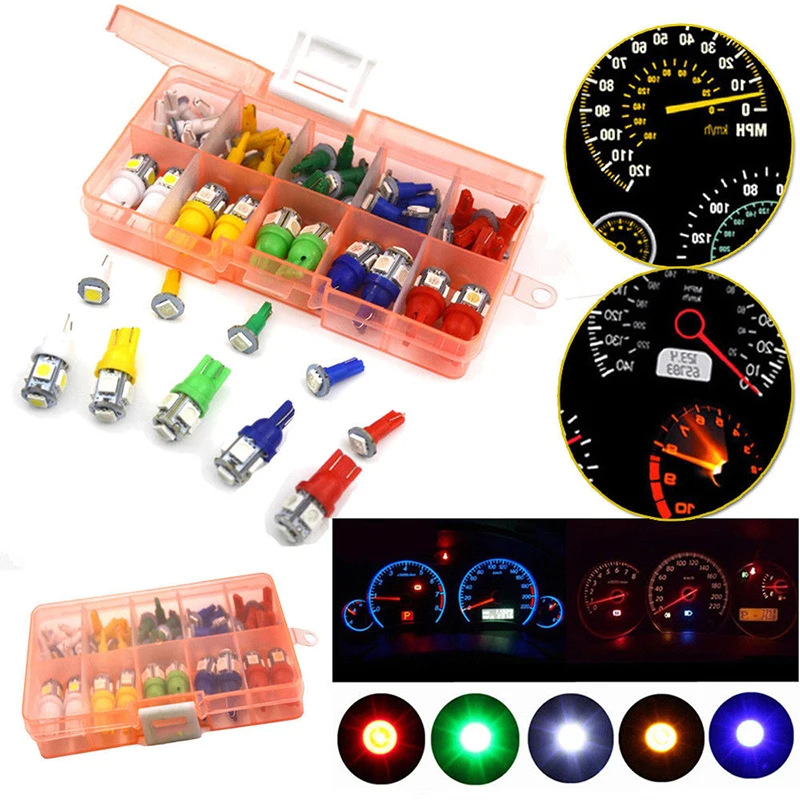 70 шт. DC 12V Авто DC 12V светодиодный 5050SMD лампа приборной панели лампы Индикатор