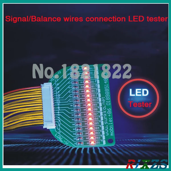 

3S-17S 2S-19S signal/balance wires connection test Led board for battery pack connection