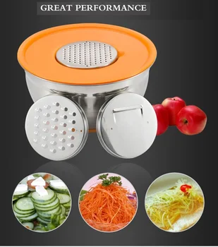 

Kitchen Mixing Bowl With Graters Watermelon Slicer Carrot Julienne Slicer Potato Peeler New Cozinha Gadgets - 3 Blades