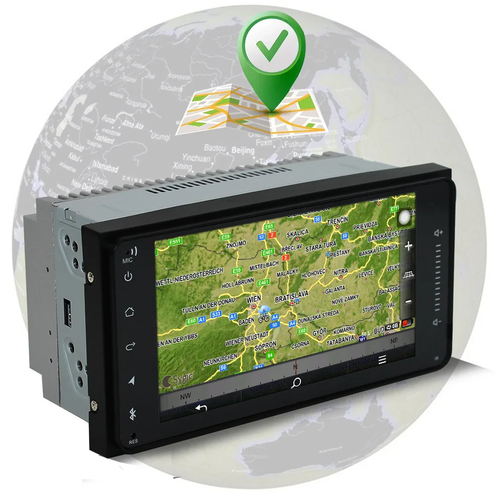 Clearance 2 Din Car Radio 7 Inches Player GPS Navigation Android 7.1 Dvd Automotivo Reversing Camera Bluetooth For TOYOTA General Machine 2