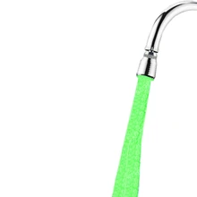 360 градусов направлении Micro кран свет свечение не Батарея Красочный светодиодный аэратор для крана зеленый