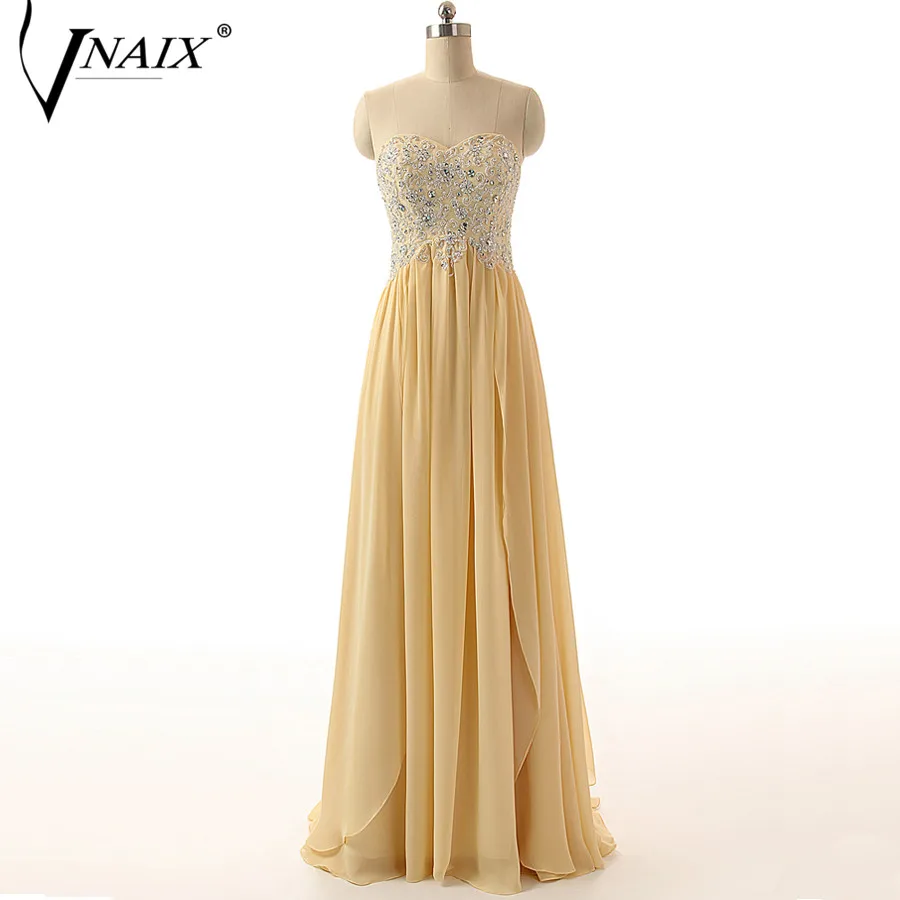 Vnaix E1092 New Arrival Sweetheart Off Shoulder Sexy Long Champagne