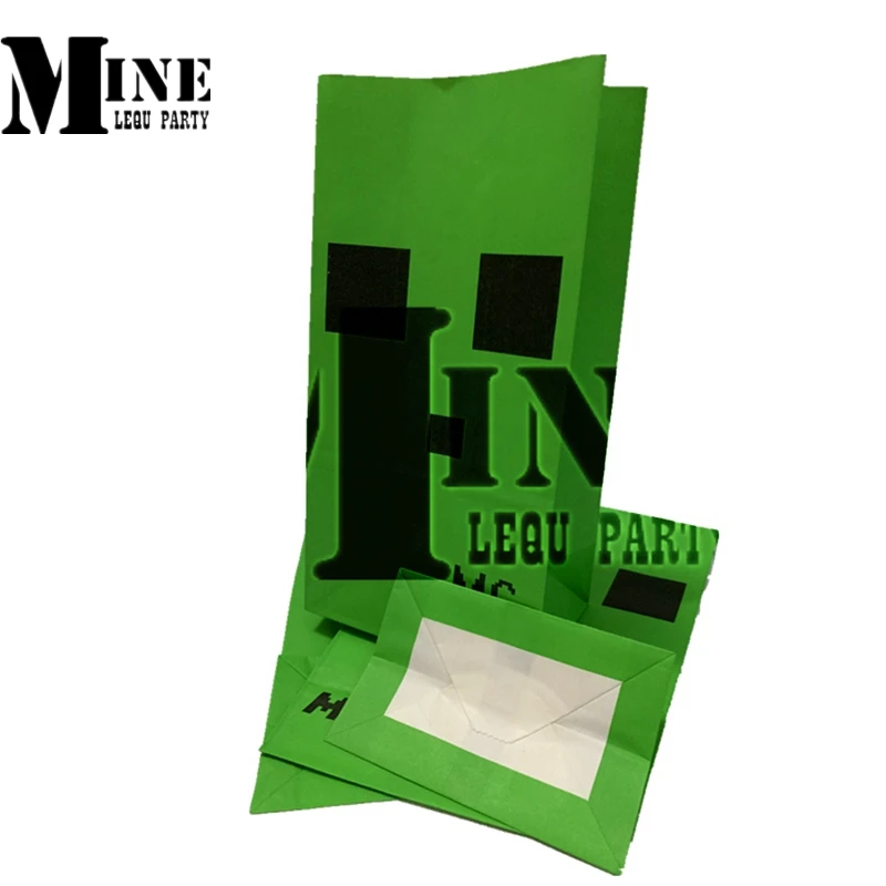 

Mining Pixel Game Craft Candy Cookie Popcorn bag party bag Popcorn bag Food bag Party movie Package free shipping