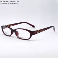 Женский цвет красного вина рамка с принтовым дизайном и основа модели TR90 квадратная петля оптических стекол/Винтаж предварительная фильтрация всего рамки очковых 9018
