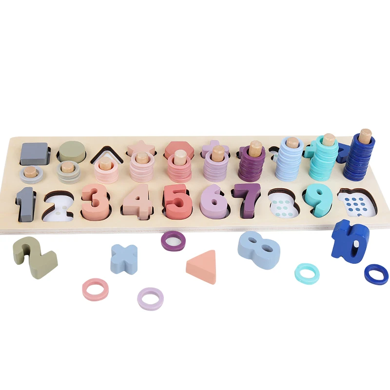 Дошкольная деревянная игрушка счетная геометрическая форма познавательный, на поиск соответствия раннее развитие ребенка Обучающие