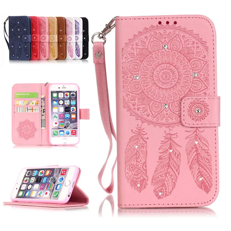 

Bling PU Leather Wallet Case Phone Bag for Iphone 7 7 Plus Cover 2016 for Apple IPhone 7 Plus Stand Flip Card Slot Phone Cases