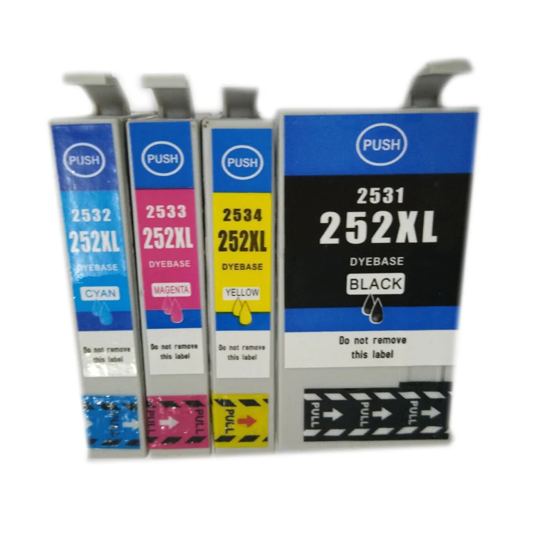 

Vilaxh 252XL T2521 T2522 T2523 T2524 Ink Cartridge for Epson WorkForce WF-3620 WF-3640 WF-7610 WF-7620 3620 3640 7610 7620