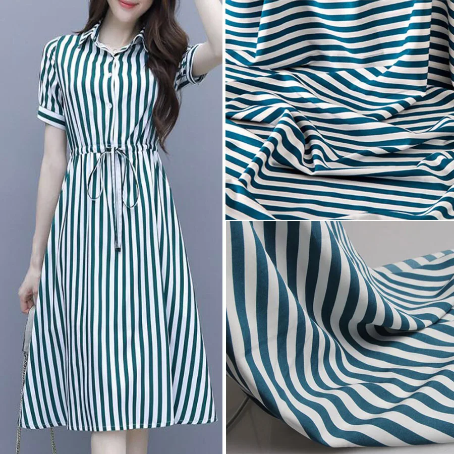 

Trousers Fabric Classic Dress Chiffon stripe Slightly Stretchy Fashion Shirts cloth Fabric Material