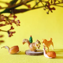 snail squirrel/doll house//miniatures/lovely cute/fairy garden gnome/moss terrarium decor/crafts/bonsai/figurine/diy supplies