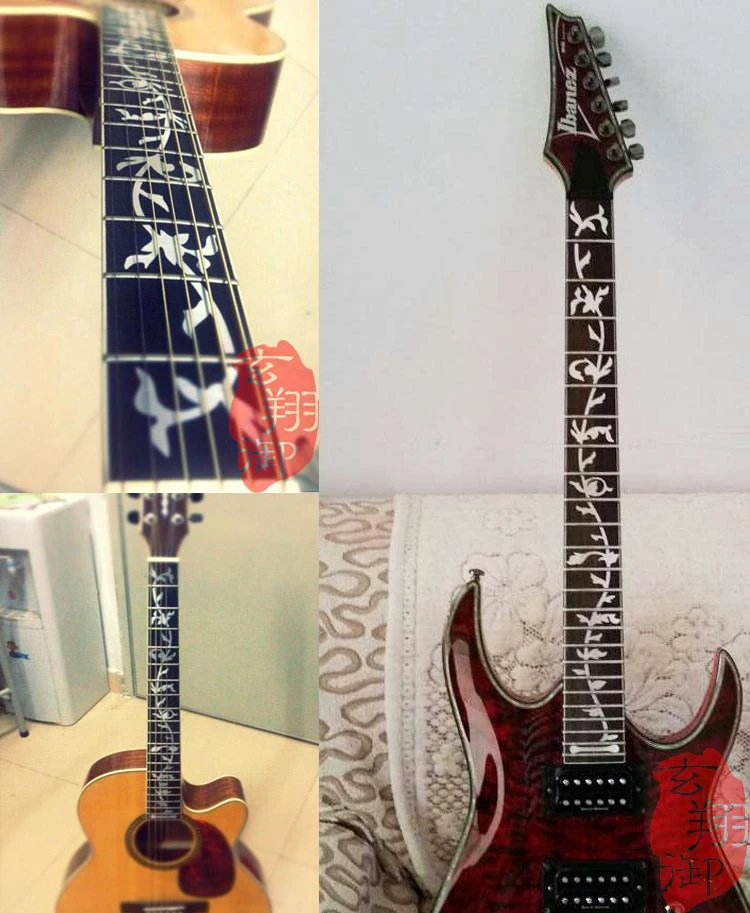 pengiriman gratis gitar akustik listrik stiker inlays pengiriman gratis gitar akustik listrik stiker inlays