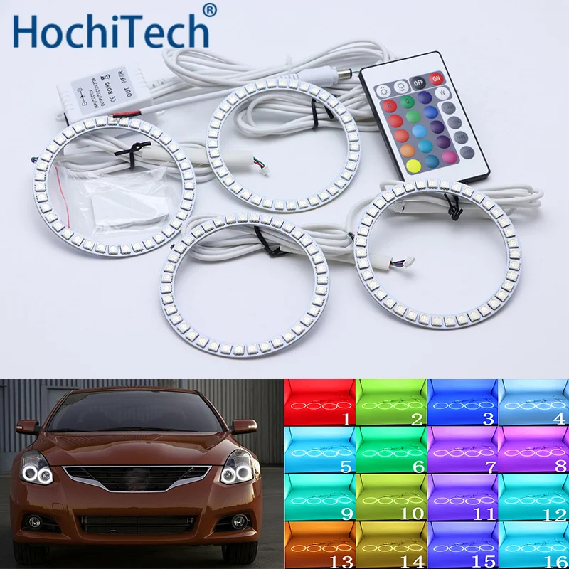 Для Nissan Altima Coupe 2010 2011 2012 2013 Многоцветный комплект светодиодов глаза ангела RGB Halo