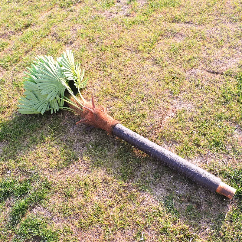 Большой 1,45 м латекс 1 ствол искусственное растительное дерево веер лист кокосовой пальмы поддельное дерево наружное свадебное украшение дома без горшка