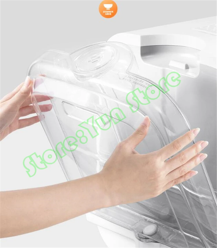 Flash Deal 220V Free Installation Dishwasher Home Automatic Desktop Mini Smart Brush Cleaning Machine Vegetable Fruit Tableware Cleaner 7