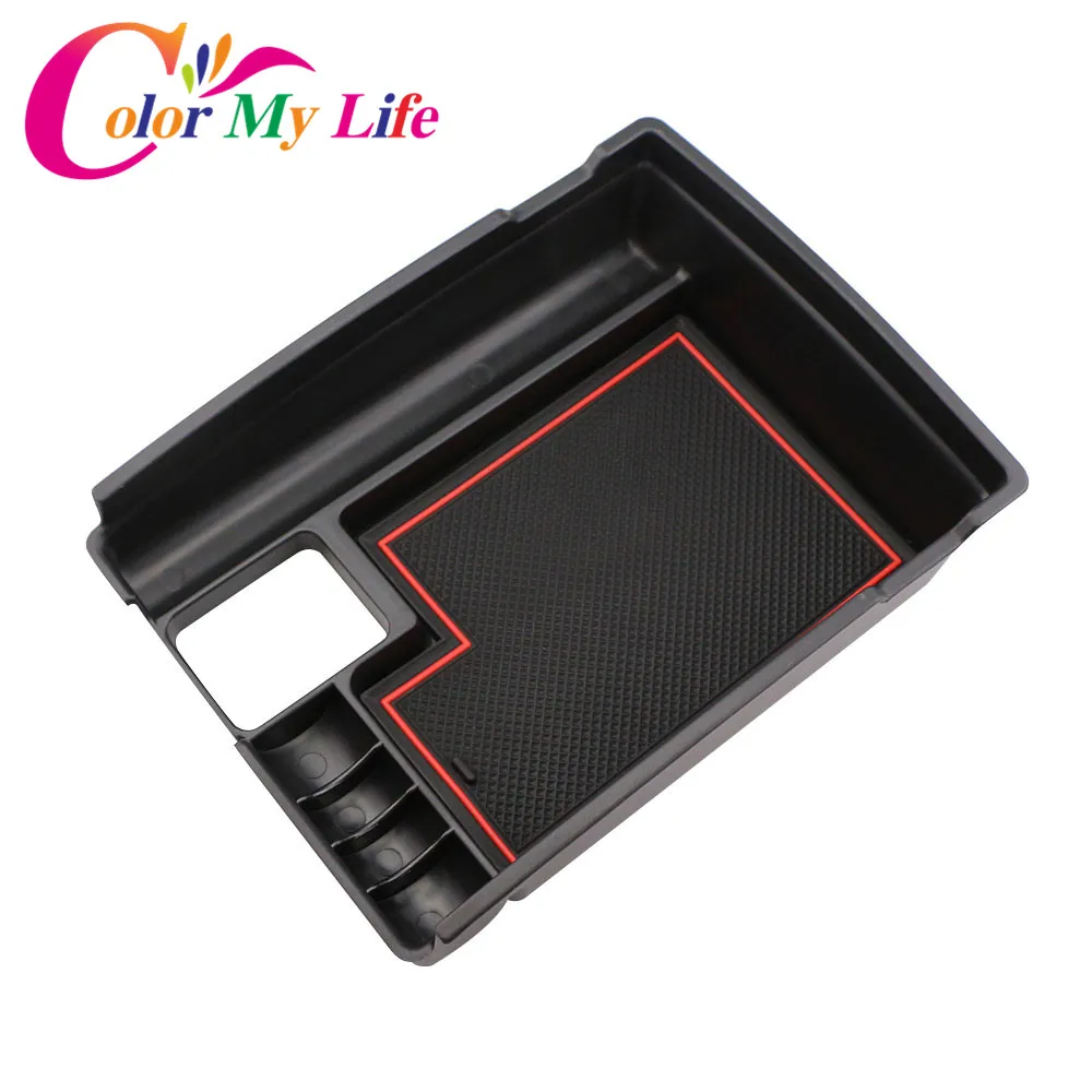 

Color My Life Car Armrest Storage Box Center Console Glove Case Tray Bin Container For Nissan X-Trail Xtrail T32 Rogue 2014-2017