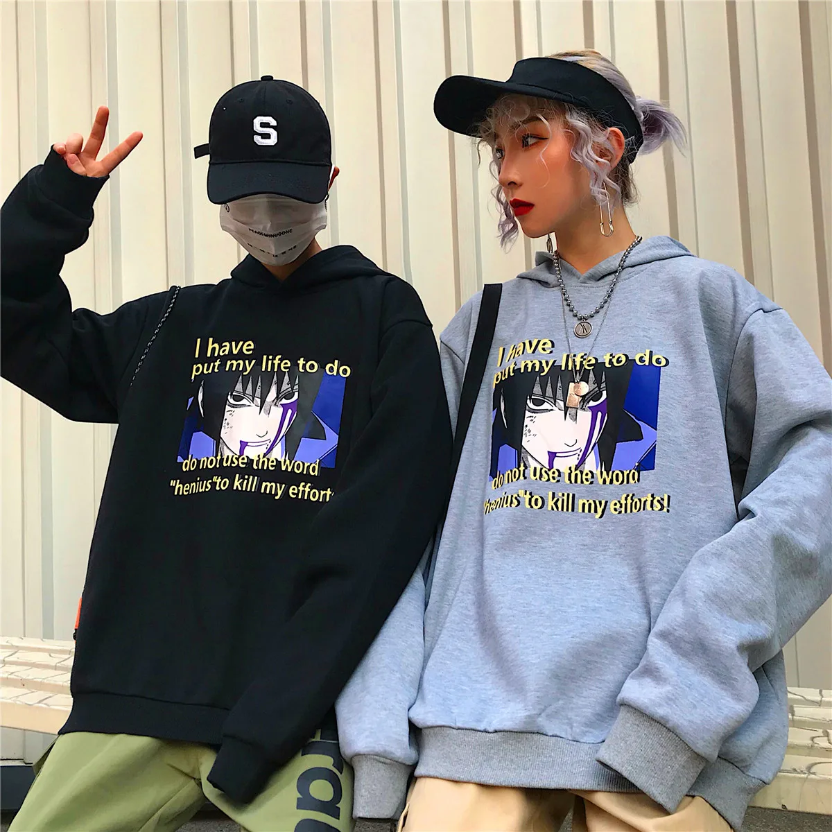  YouGeMan Harajuku Streetwear Fashion Fleece Sweatshirt Women Hoodies Korean Ulzzang Printed Long Sl