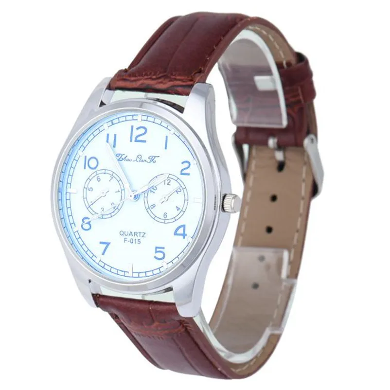 New Listing Mens watches top brand luxury watch band leather Analog Quartz Wrist Watch clock Sport Casual relojes hombre M16 (5)