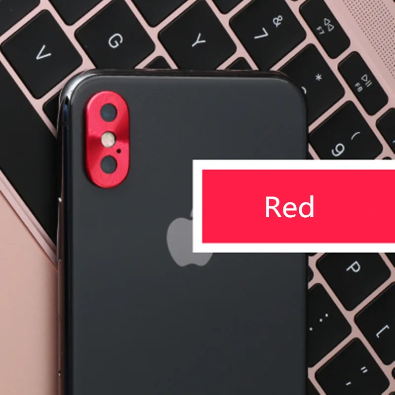 Для iPhone X XR объектив камеры заднего вида полный защитный кольцевой Чехол защитный для iPhone XS Max 11 Pro Чехол Аксессуары для мобильных телефонов - Цвет: Red