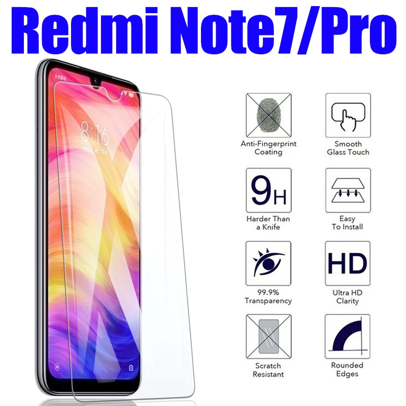 Защитное стекло redmi note 7 для xiaomi remi note7 pro защитное xaomi xomi red mi resmi pro7 7pro im7 9h|Защитные