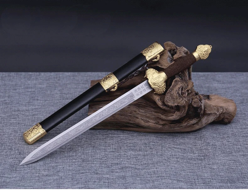 Stainless steel sword self-defense Qinglong sword Exquisite handicraft home decor not edged