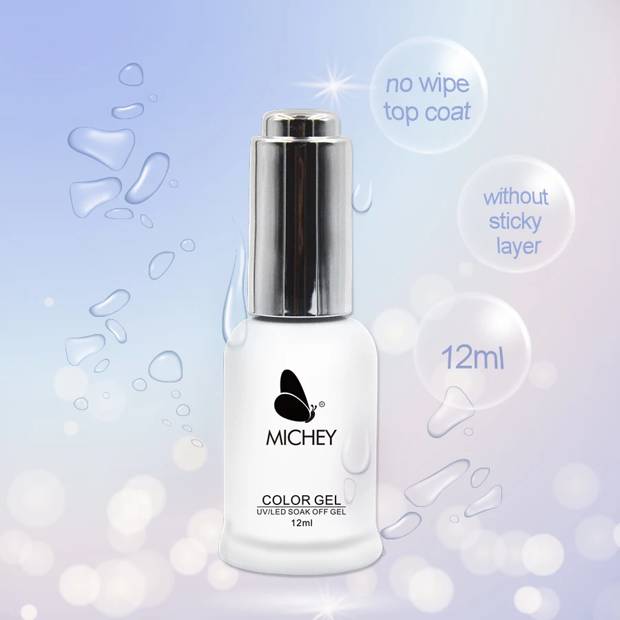

Healthy Top Coat Soak Off Long-lasting No Sticky Nail Gel For Nail Art Gel Lacquer 12ml MONASI