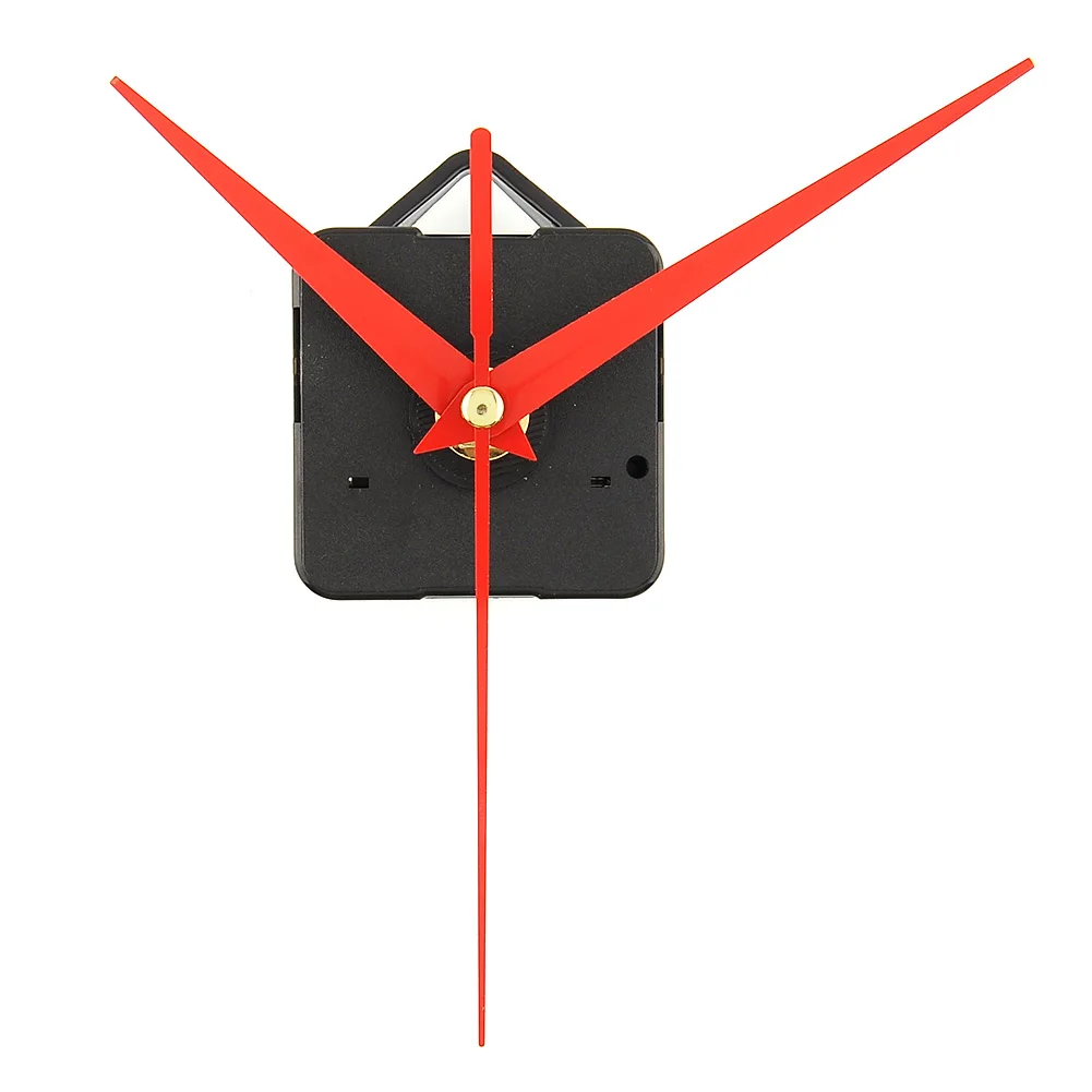 

New Quartz Clock Movement Mechanism Parts Replacing DIY Essential Tools Set with Red Hands Quiet Silent