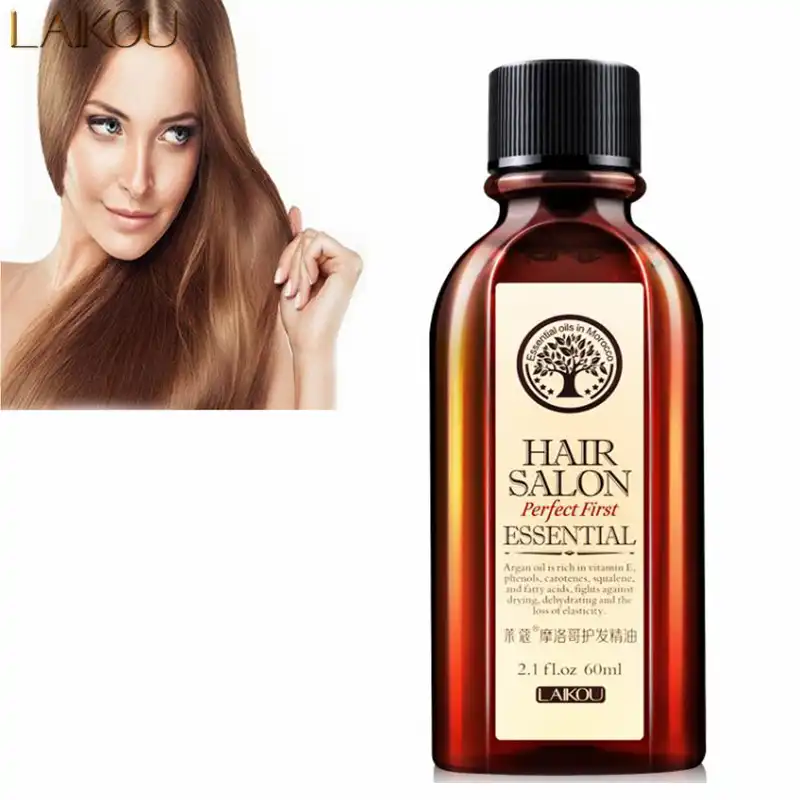 Laikou 純粋なモロッコアルガンオイルヘアケアエッセンシャルオイル 60 ミリリットルヘアオイルトリートメント乾燥した髪スムーズ破損ドライ修理メンテナンス Hair Oil Treatment Argan Oil Hair Caremoroccan Argan Aliexpress