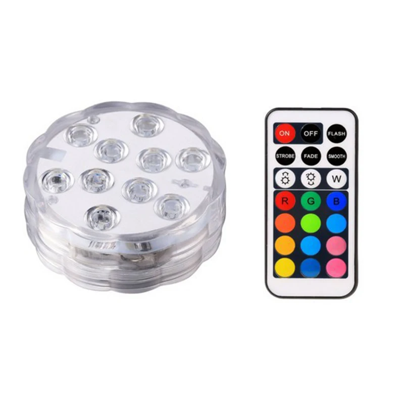 1× Remote Control RGB Multi Colour Changing Underwater Pond Aqua Mood LED Lights
