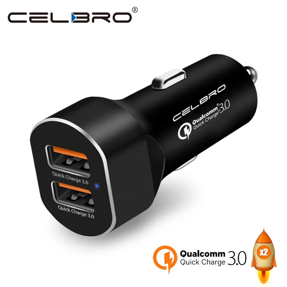 

Fast Charging QC3.0 Car Charger Quick Charge 3.0 Dual USB Car-Charger for Mobile Phone Qualcomm Carga Rapida Auto Charger 2 Port