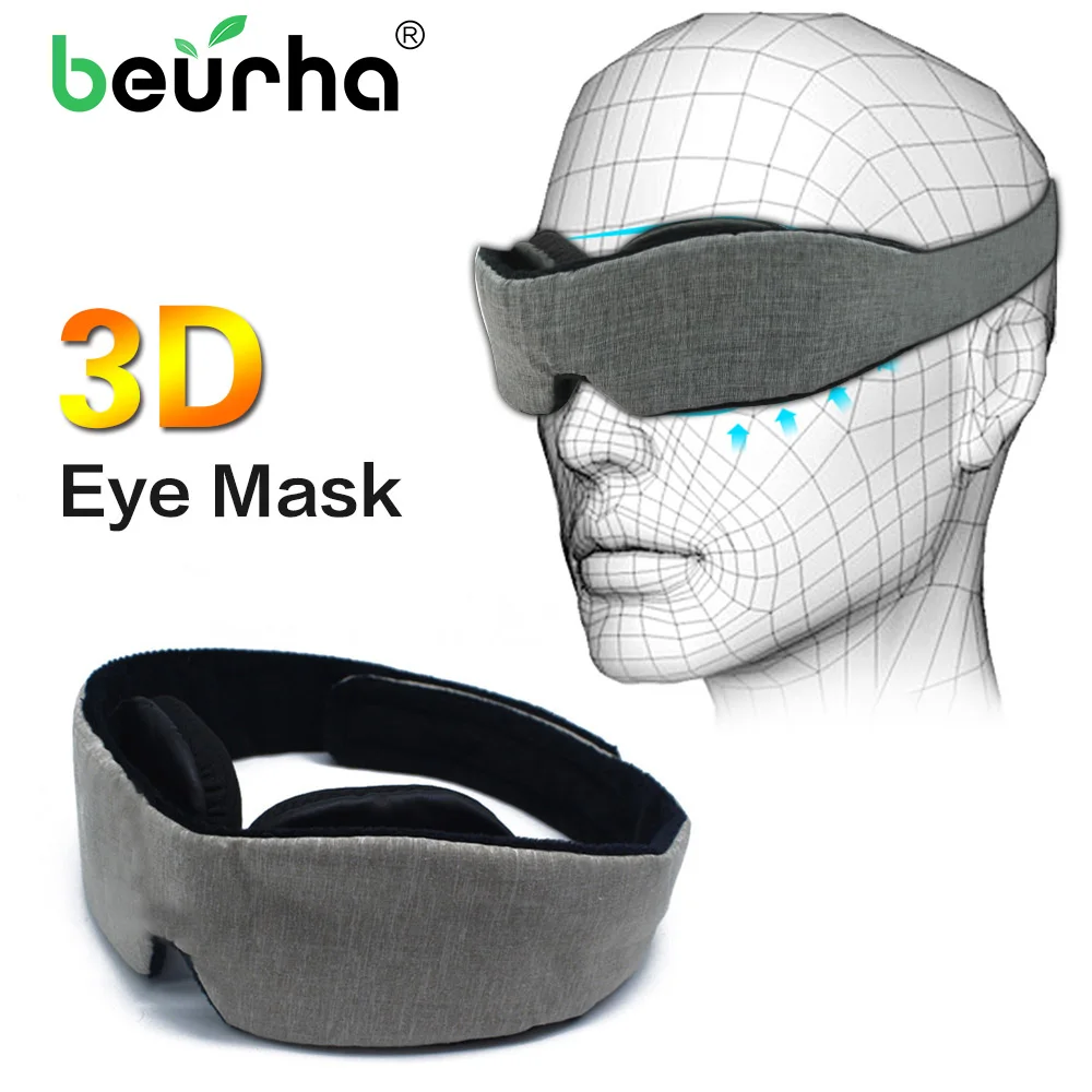 

1Pcs 3D adjustable Soft Sleep Mask Natural Sleeping Eye Mask Eyeshade Cover Shade Eye Patch Portable Travel Eyepatch health care