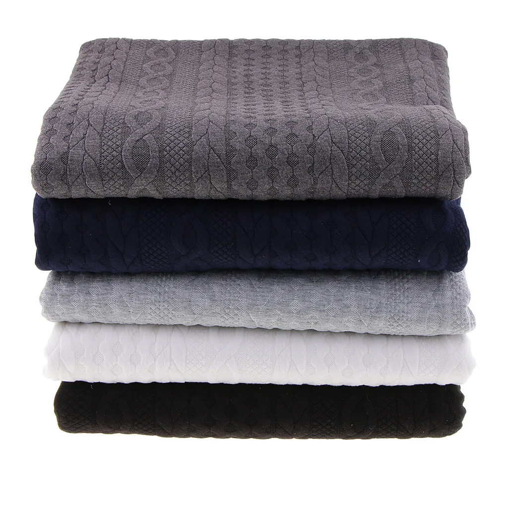 1 Meter 73 Inch Wide Woven Cable Knit Fabric Handmade Home Textile Cloth Fabric for Clothing Accessories Blanket Making