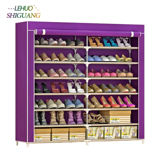 Best Offers 7-layer-14-grid Non-woven fabrics large shoe rack organizer removable shoe storage for home furniture shoe cabinet Best Offers 7-layer-14-grid Non-woven fabrics large shoe rack organizer removable shoe storage for home furniture shoe cabinet
