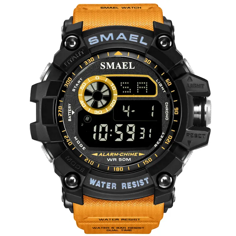 

SMAEL Watches Led Digital Watch Big Dial Men Sports Watches 50M Waterproof LED Alarm Clock 8010 Sport S Shock Watches Men