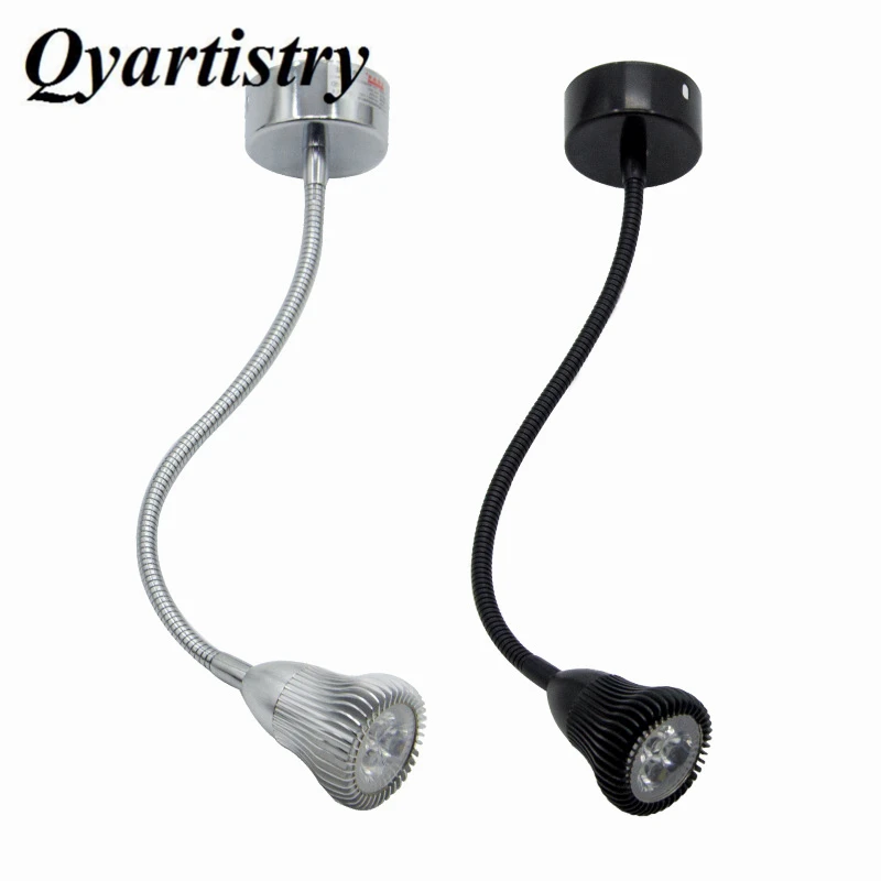 

3W LED Wall Lamps With Knob Switch Modern Bedroom Bedside Reading Lighting 360 Degree Angle Adjustable AC85-260V