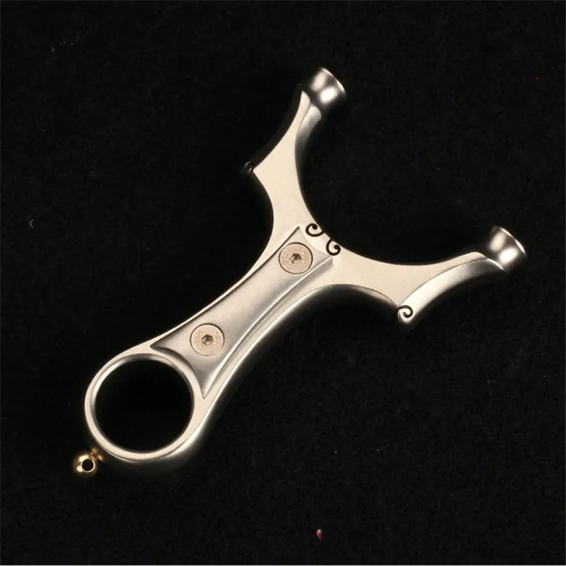 

Slingshot Hunting Stainless Steel CNC Cutting Catapult Outdoor Shooting Sling Shot with Flat Rubber Band New 2019