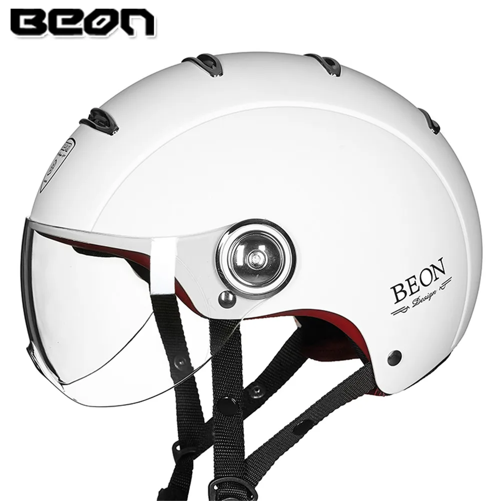 BEON мотоциклетный шлем скутер с открытым лицом Capacete Casco мото шлемы для мужчин и