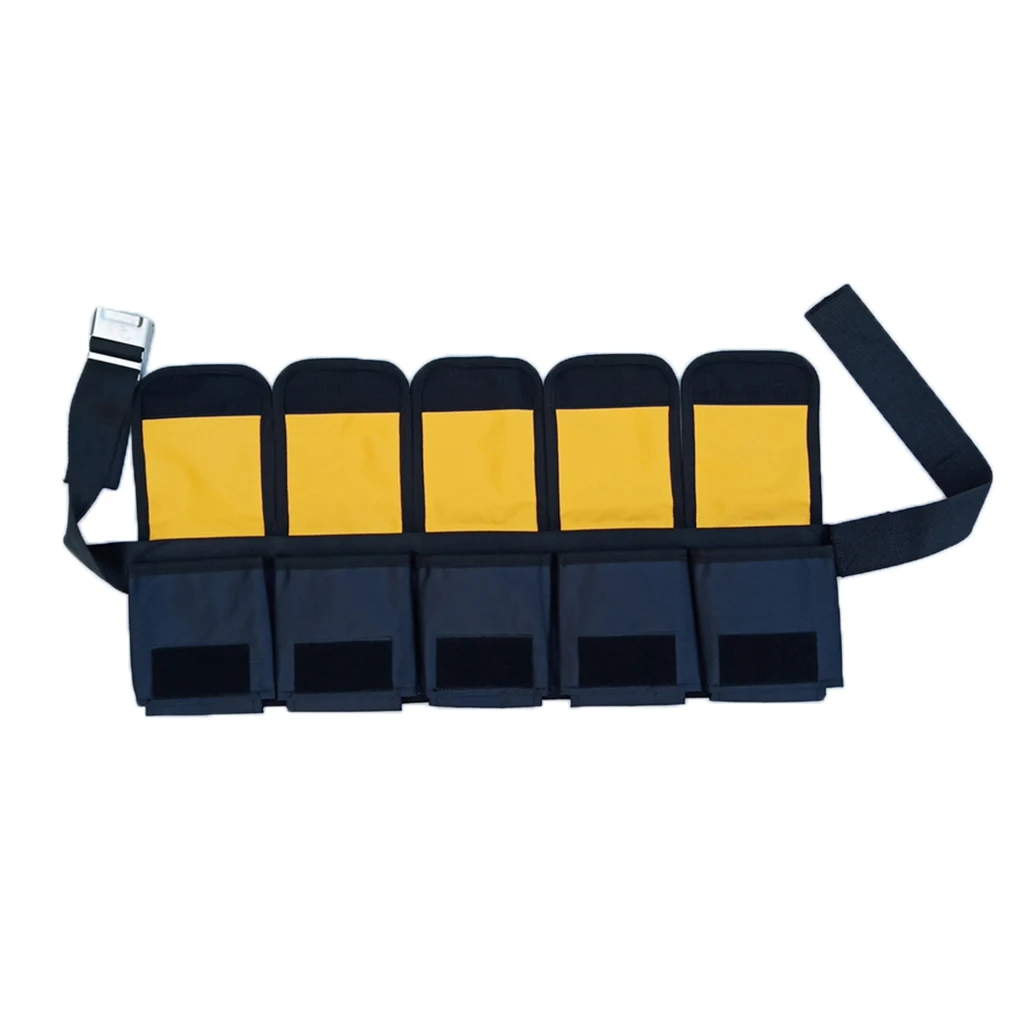MagiDeal Scuba Diving 3 4 5 Pockets Weight Belt Heavy Duty Waist Strap Gear for Snorkeling Free Diving Spear Fishing  