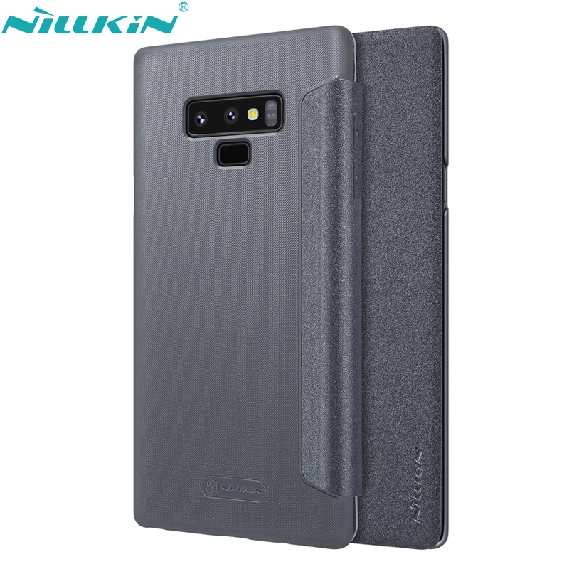 

NILLKIN Phone Cover for Samsung Galaxy Note 9 N960F Note9 Case PU Leather Case Hard PC Frosted Back Cover Flip Mobile Phone Case