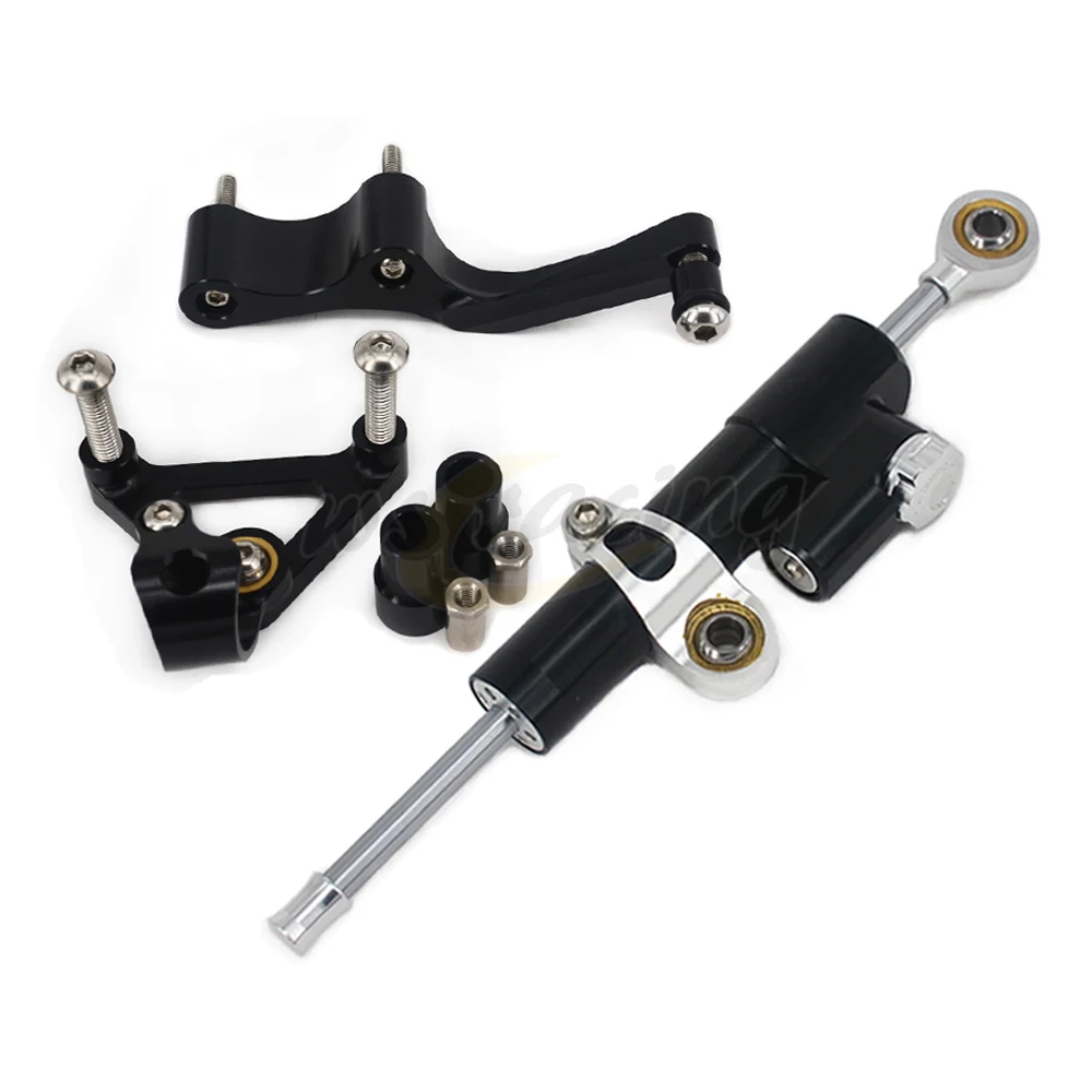 Motorcycle Steering Damper Set Stabilizer With Bracket Mounting
