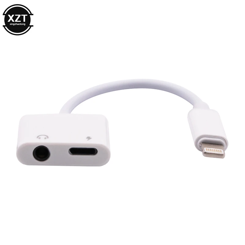 

2 In 1 Earphone Charger Splitter Adapter for IPhone X 10 7 8 9 Plus for Lightning to 3.5mm Jack Aux Charging Cable Converter
