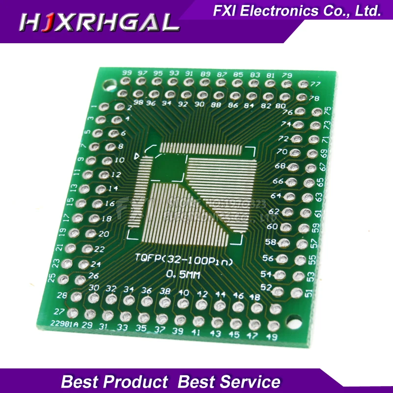 

5PCS FQFP TQFP 32 44 64 80 100 LQFP to DIP Transfer Board DIP Pin Board Pitch Adapter igmopnrq
