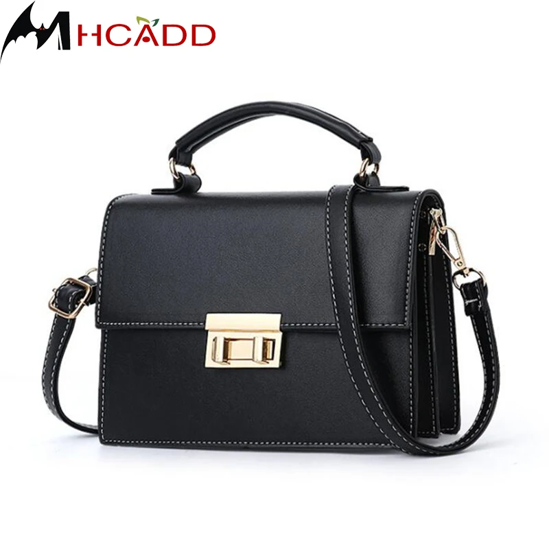

MHCADD Fashion Women Handbag Casual Tote Bag Female Shoulder Messenger Bags High Quality Leather Handbags Black Handle Bags
