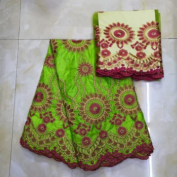 

Bazin brode riche getzner with beads african jacquard lace fabric african head wraps high quality woman scarf 5+2yard/lot KY30