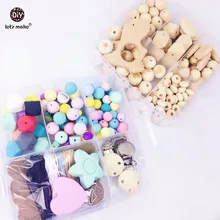 Selva Orgánica Sonajero mordedor bebé Mordedor animal de Madera de Juguete De Madera Juguetes Waldorf seguro mordedor collar pulsera DIY Accesorios