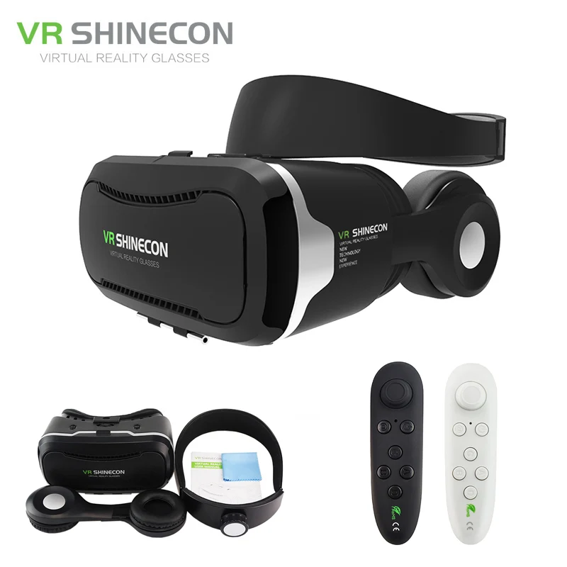 VR Shinecon 4,0 стерео Google Cardboard 3D очки смартфон Виртуальная реальность 360 шлем гарнитура для 4-5,5 'для мобильного