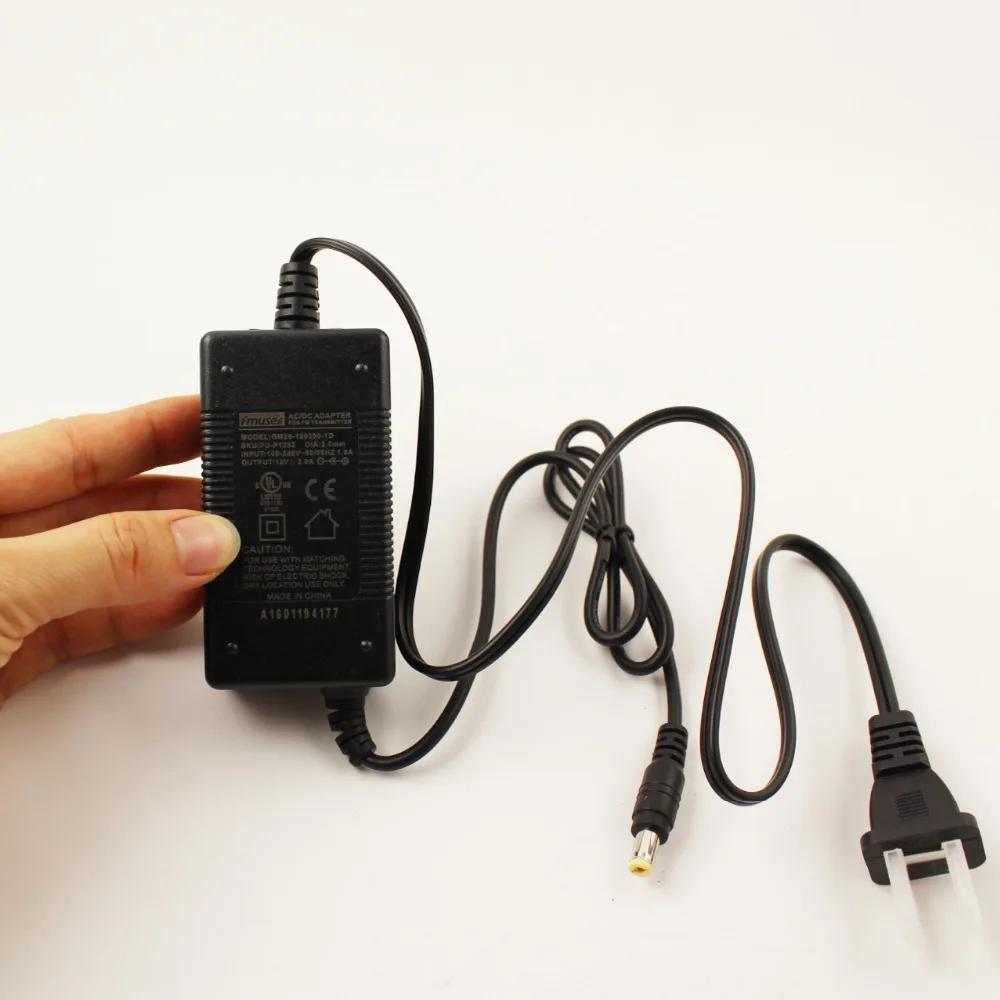

FMUSER power supply adapter DC 12V,2A AC 220V 110Vfor 0.5W 1W,5W transmitter FM radio power adapter