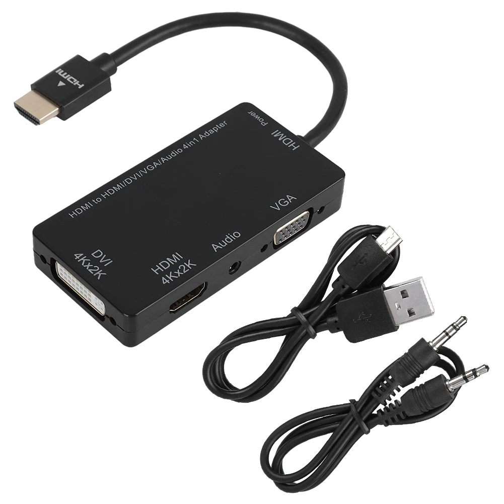 HDMI/DVI 4 K/VGA/HDMI 4 K/аудио 4 в 1 конвертер адаптер кабель для ПК/телефон