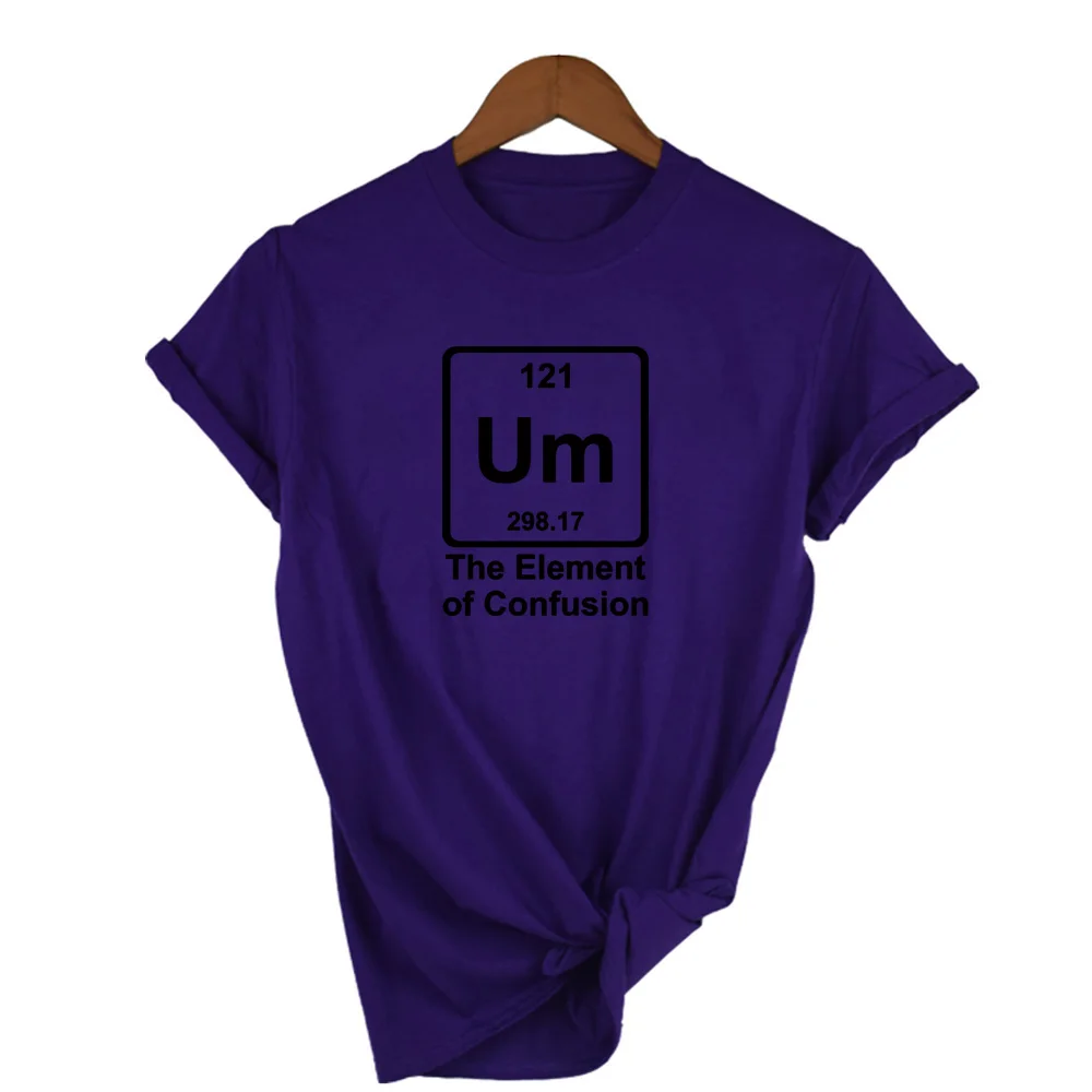 Um элемент путаницы футболка Таблица элементов футболки элемент Um Off одежда рубашка Science рубашки женская одежда - Цвет: FN88-FSTPP-