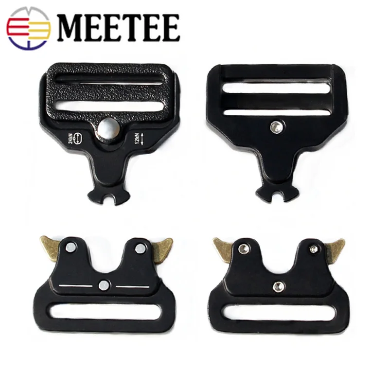 

Meetee ID33mm Metal Quick Side Release Buckle Alloy Black Outdoor Belt Backpack Webbing Clasp Hooks Clips Hardware DIY Accessory