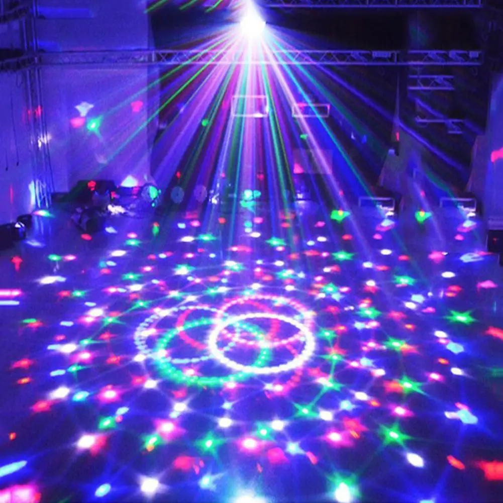 Красочный DJ диско-шар Lumiere светильник 3 Вт звуковая активация лазерный проектор RGB сценический светильник ing эффект лампы музыка рождество KTV Вечерние